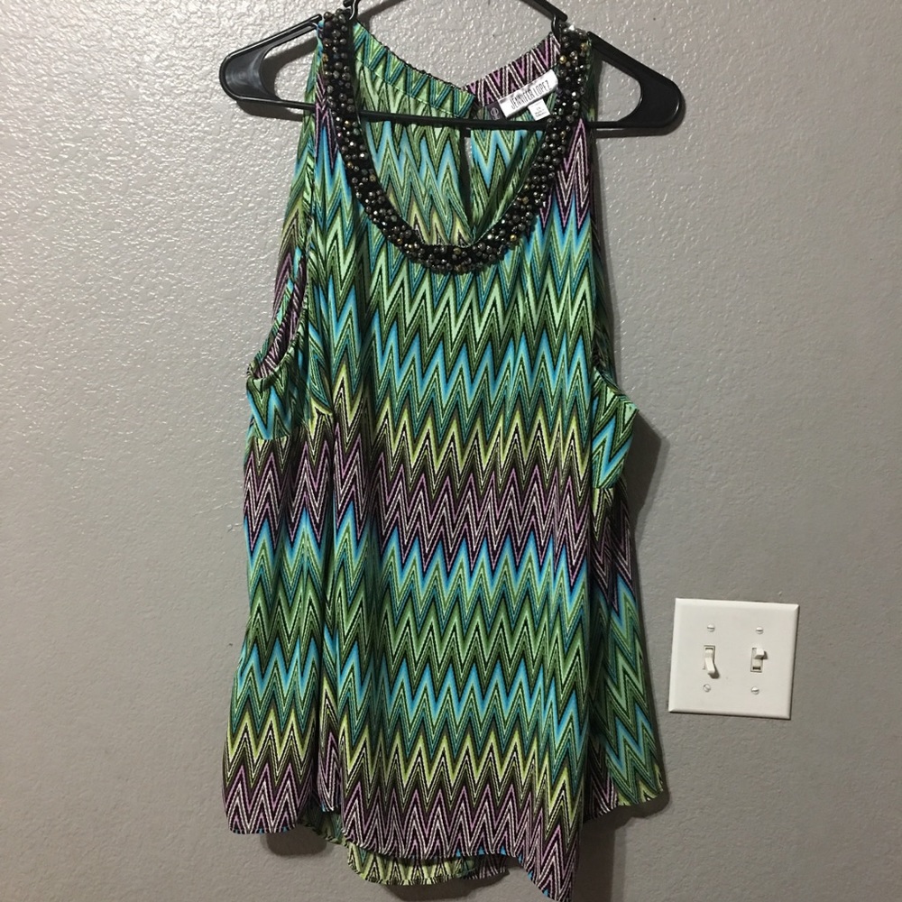 Jennifer Lopez Green/Purple Top